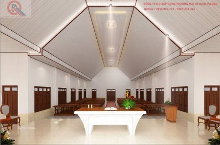 NỘI THẤT CUNG THÁNH NHÀ THỜ LỆ CẦN