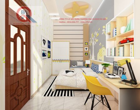 PHÒNG NGỦ CON HIỆN ĐẠI VÀ ĐƠN GIẢN ( 4M X 4M)